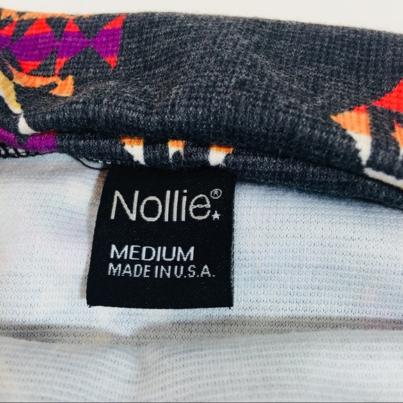 Nollie Tribal Aztec Print Gray Skirt Size Medium - Picture 5 of 6